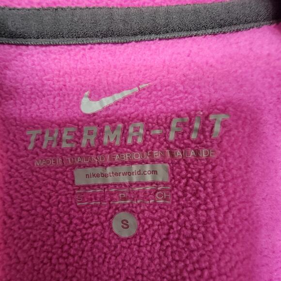 Nike Therma-Fit Colorblock Full Zip Hoodie Pink Blue Warm Fleece Active Small - Picture 11 of 12
